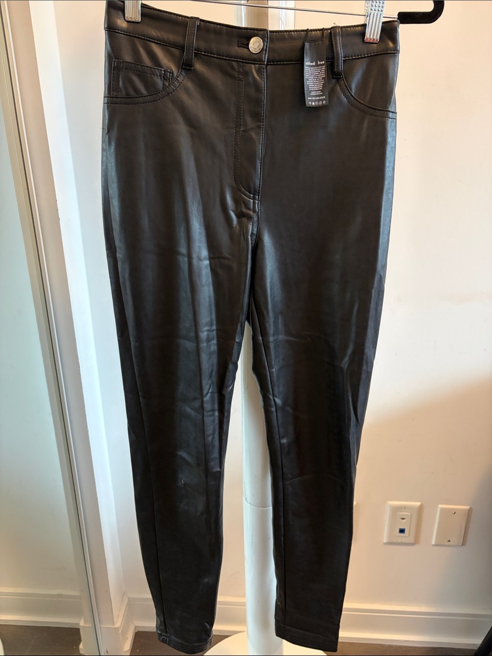 Wilfred Free Black Faux Leather Pants